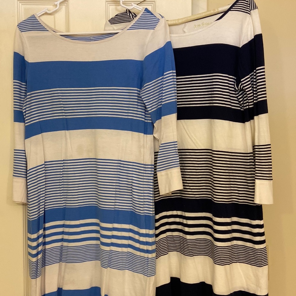 Lilly Pulitzer lot of two striped Marlowe dresses Size Small